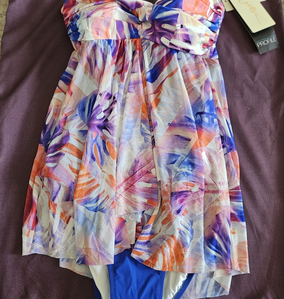 Gottex Multicolor Tropical Print Swim Dress